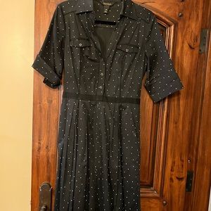 BHWM polk a dot fit anf flair style. Fully lined. Machine washable.